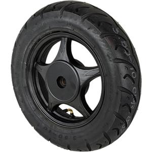 RedCap 10" Inch Rear Wheel & 3.5-10 Tire Assembly for 50cc Scooter Moped with Drum Brake GY6 QMB139 Sunny TaoTao Vitacci Amigo Milano Beemer 50 Yongfuo YN50QT-8 (Black), 3.50-10