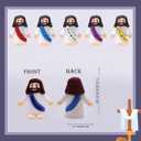 AKFAHOIF 60PCS Little Jesus Figures, Mini Jesus Figurines in Bulk, Multicolor Tiny Jesus Figures, Miniature Figurines to Hide and Seek Religious Gifts for Easter Egg Stuffers