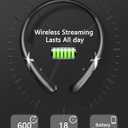 Neckband Bluetooth Headphone,Bluetooth 5.3 Retractable Headphones with IPX5 Sweatproof & Vibration Calls for Running, Gym