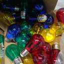 48 Pcs Christmas Colored LED String Light Bulbs Plastic Waterproof S14 Replacement Bulbs E26 Base 1 Watt LED Bulb for Indoor Outdoor String Lights Christmas Decoration(Multicolor)