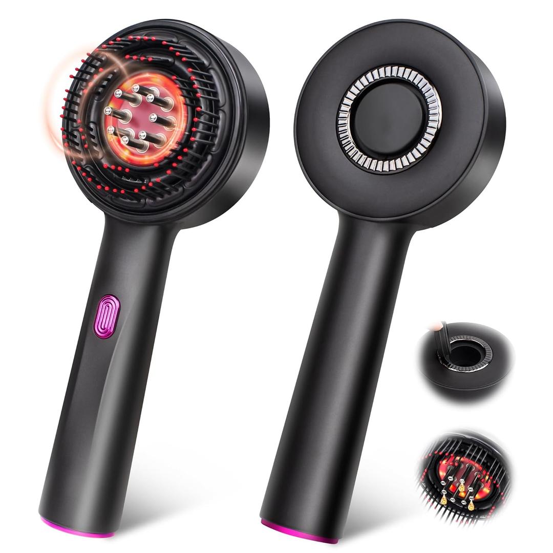 Rechargeable 3 in 1 Scalp Massager Hair Growth Oil Applicator,Electric Scalp Brush for Home & Travel,Gentle Scratching & Kneading,IPX7 Waterproof Electric Head Massager for for All Hair Types