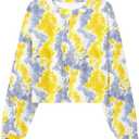 Girls Tie Dye Shirts Kids Long Sleeve Crewneck Sweatshirts Colorful Pullover Tops 7-12 Years