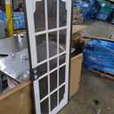 Lakenyon Steel Security Door, 32" x 80" Screen-Style Exterior Door, Electrophoretic E-Coated Steel & White Pine Wood Construction, Non-Handed, Bronze