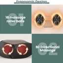 AMZPONY Rechargeable Neck Massager with Heat Shiatsu Back and Neck Massager Cordless Portable Kneading Shoulder Massage Shawl for Pain Relief Deep Tissue Gifts for Dad Mom Friends