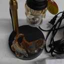 JACKYLED 2 Pack Candle Warmer Lamp with Dimmer, Height Adjustable Candle Lamp Warmer with Heating Bulbs for Scented Candles, Candle Jars, Wax Warmer Heat Lamp for Home Decor, Housewarming Gift (Black)