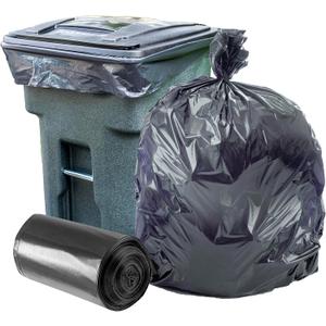 Plasticplace 95-96 Gallon Heavy Duty Trash Bags, Garbage Bags, Puncture-Resistant, Fits Rollaway Cans & Drums, Durable Large Plastic Bags (50 Count)