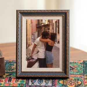 Whoiy Resin Picture Frame 3.5x5 Small Horizontal & Vertical for Table Top Display, Rectangle Photo Frames Blue Frames for Living Room