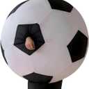 Inflatable Soccer Ball Costume for Adults, Blow Up Football Bodysuit for Sports Themed Party, Carnival, Halloween, Holiday Events