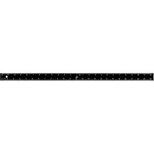 10 Pcs Alumicolor Aluminum Straight Edge with Center Finding Back, 24IN, Black