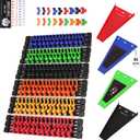 22-Piece Socket Organizer & Magnetic Wrench Organizer Set, 1/4", 3/8", 1/2" Drive Socket Holder, Total 64 Slots Metric & SAE Magnetic Wrench Holder (Socket, Wrenches not Included)