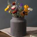 Farmhouse Vase for Home Decor, Vintage Rustic Terracotta Flower Vase Suitable for Home Decor, Living Room, Shelf, Dining Table. 7IN. (6.1*7IN, Brown and Black)