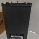 Rubbermaid Premier Series III Step-On Trash Can for Home and Kitchen, with Stainless Steel Rim, 12.4 Gallon, Charcoal, for Home/Kitchen/Garage/Apartment/Office