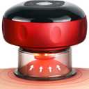 Becommend 5-in-1 Smart Dynamic Cupping Therapy Set with 20-Level Heat & Suction, Cupping Kit for Massage Therapy, Electric Cupping Device with Red Light for Back Pain, Knots, Soreness Relief (Red)