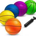 Mini Basketball Set for Kids - 6 Inch (5 Pack) w/Hand Pump - Small Size Indoor Mini Hoop Balls for Toddlers - Over The Door Basketball Games, Indoor & Outdoor, Small Hoops, Pool Play & Party Favors