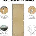 Hongkee 12x36 Picture Frame, Collage Twelve 4x6 with Mat, Wood Style,1 Pack, 12X36 in