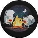 Spare Tire Cover with Marshmallow Campfire Pattern Wheel Protectors Weatherproof Wheel Covers Universal Fit for SUV Truck Rv Travel Camper Trailers Accessories 15inch