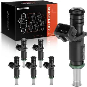 A-Premium Fuel Injectors Compatible with BMW 323i, 325i, 325xi, 328i, 328i xDrive, 328xi, 330Ci, 330i, 330xi, X5, 525i, 525xi, 528i, 530i, X3, 128i, Z4, 2.5L 3.0L, Set of 6, Replace# 13537531634