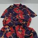 Runwind Women Church Maxi Dresses 3/4 Sleeve Button Down Print Casual Office Dress African L
