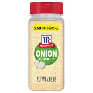 McCormick Onion Powder, Non GMO, Made with Fresh, Whole Onions, For Bringing Consistent Onion Flavor to Favorite Foods While Cooking 7.62 oz (Pack of 6)