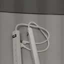 GE 6Outlet Power Strip, 2 Pack, 1.5 Ft Extension Cord, Heavy Duty Plug, Grounded, Integrated Circuit Breaker, 3Prong, Wall Mount, ETL Listed, White, 14833