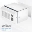 Upgraded PTAC Wall Sleeve, 26.1L x 15.5W Metal Wall Sleeve with Exterior Grille for Packaged Terminal Air Conditioners, Ventilation & Drain Hole Design, Noise-reducing Waterproof