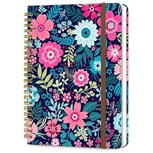 Spiral Journal Notebook, A5 Cute Notebooks for Women Men, College Ruled Hardcover Notebook for Work & Note Taking, 60 Pages Double-Wire Journals for Writing, Cool Yellow Ducks