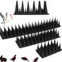 Bird Spikes for Outside to Keep Birds Away, 20 Pack Anti-Bird Spikes with Irregular Design : 19.6 Ft Spikes for Fence, Roof, Balcony, Effective for Cats, Squirrels, Pigeons, Black