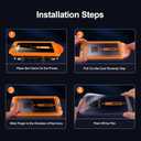 3 x QsmQam for iPhone 16 Pro Screen Protector + Camera Lens Protector, [Military Grade Shatterproof], Ultra Top 9H+ Tempered Glass, Full Coverage Screen, with Automatic Dust Removal [2+2 Pack]