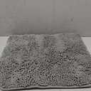 GORILLA GRIP Bath Rug Mat, Thick Soft Absorbent Chenille, Quick Dry Microfiber Mats, Rubber Backing Washable Shower Floor Rugs, Bathmat Runner, US Designed Bathroom Home Decor Accessories 24x17, Grey