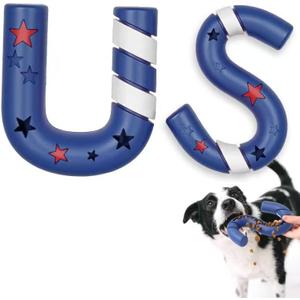 American Playtime Dog Chew Toy, Blue 6" in 2 Pack Interactive Outdoors Toys for Aggressive Chewers for Treat-Filling Capabilities and Tug of War Dog Toy, Tough Toys for Medium,Large Dogs