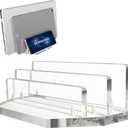 UCINNOVATE Vertical Laptop Stand, Acrylic Laptop Holder Desk with Adjustable Dock, Dual Desktop Notebook Stand Fits All MacBook/ Surface/ Gaming Laptop/ iPad/ Pro/ Chromebook/ HP/ Dell/ Computer/ Keyboard