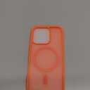 SUPFINE Magnetic for iPhone 16 Pro Case (Compatible with MagSafe) (Military Grade Drop Protection) Slim Translucent Matte Shockproof with Anti-Fingerprint Phone Case,Orange