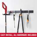 Rubbermaid FastTrack Garage Storage Utility Hooks 5 Piece Black All in One Rail Hook Kit and Tool Organizer Heavy Duty for Home/Garage/Shed/Garden