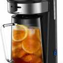 OVENTE Iced Tea Maker and Iced Coffee Maker with 3QT Pitcher, Sliding Brew Strength Selector for Taste Customization and Reusable Filter, Ideal for Lemonade, Latte and Flavored Water, Black CMT215B