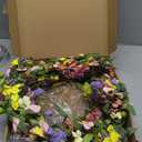 Hotop 2 Pcs Spring Summer Door Wreath for Front Door 22'' Artificial Daisy and Lavender Wildflower Big Faux Spring Floral Flower Wreath for Indoor Outdoor Home Wedding Party Decor