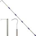 ElephantBird Cargo Grabber Reach Retriever Tool, 7.4 FT Cargo Grabber Pickup Truck Bed, Truck Bed Reach Pole with 2 Hooks, Silver