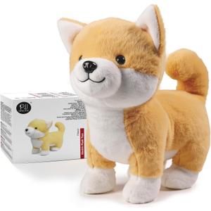 Electronic Plush Puppy Dog Toy, Jumping Barking Robot Dog, Cute Talking Stuffed Animal, Christmas Birthday Gifts Toy for Kids Aged 1 2 3