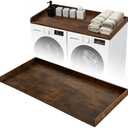 Ewenono Washer Dryer Countertop, 54" ×27.5” Washer and Dryer Topper for Laundry Room Organization(Vintage Brown)(missing parts)