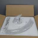 LEDIARY 24 Inch Low Profile Ceiling Fans with Lights and Remote, Flush Mount Fandelier Ceiling Fan, 3000K-6000K Dimmable LED Fan Light, White Modern Ceiling Fans with Lights for Bedroom