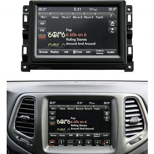 New Replacement 7" Uconnect LCD Display with Bracke LCD Monitor Digitizer Radio Navigation Fit for Jeep Compass 2017-2020 TDO-WXGA0700K00033-V2 TDO-WXGA0700K00057-V1 LMB-K00057BL