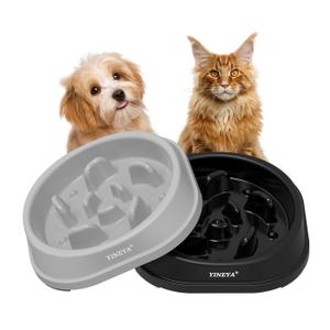 Yineya 2PCS Anti-Choking Slow Feeder Dog Bowls Small Size Dog, Slow Feeder Cat Bowl, Supplies and Puzzle for Pet