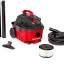 Craftsman CMXEVBE17040 4 Gallon 5.0 Peak HP Wet Dry Vac, Portable Shop Vacuum Wet and Dry with Filter, Hose and Attachments for Home and Automotive Cleaning