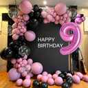 40 inch Hot Pink Number 1 Balloon & Mini Mouse Head Balloon 1st Birthday Party Decoration Balloons Cartoon Mouse Birthday Party Supplies Princess Birthday Party Decorations Supplies