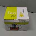 HIWARE 1000ml Glass Teapot with Removable Infuser, Stovetop Safe Tea Kettle, Blooming and Loose Leaf Tea Maker Set (33 oz)