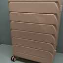 Hardside Luggage Sets, Lightweight Stripes Suitcase with Spinner Wheels, Pink-220