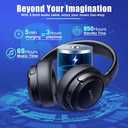 BERIBES Bluetooth Headphones Over Ear, 65H Playtime and 6 EQ Music Modes Wireless Headphones with Microphone, HiFi Stereo Foldable Lightweight Headsets, Deep Bass for Home Office Cellphone PC Ect. (Black)