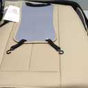 Coverado Car Seat Covers Beige, Backseat Cover for Dogs, Car Seat Protector for Back Seat, Car Seat Cushion Nappa Leather, 3-Pieces Waterproof Seat Covers Carseat Cover Universal Fit for Most Cars