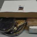 bUCLA 150 Pieces Black and Gold Disposable Dinnerware Set - 25 Guests Black Gold Plastic Plates Include 25 Dinner & 25 Dessert Plates, 25 Spoons, 25 Forks, 25 Knives, 25 Cups for Party & New Year