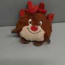 Senneny Christmas Dog Toys, Interactive Dog Toys Reindeer, Random Path Electric Automatic Moving and Rolling Dogs Toy, Motion-Activated Dog Ball with Plush Cover USB Rechargeable