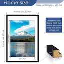 PEALSN 24x36 Poster Frame, Display Pictures 20 x 30 with Mat or 24 x 36 Without Mat, Poster Frames 24 x 36 inches for Wall Mounting Display, Black.